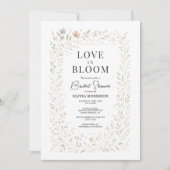 Elegant Love in Bloom Wildflower Bridal Shower Einladung (Vorderseite)