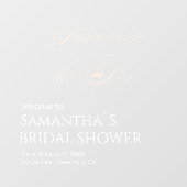 Elegant Love is in the Air Bridal Shower Fensteraufkleber (Blatt)
