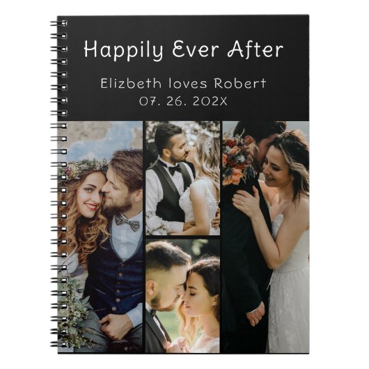 Elegant Love Script Wedding Photo Album Notizblock (Vorderseite)
