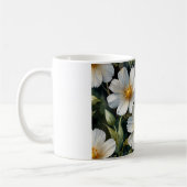 Elegant Lovely White Flowers Watercolor Chic Kaffeetasse (Links)