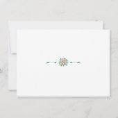 Elegant Luau Tropical Floral Wreath Save the Date (Rückseite)
