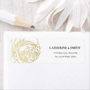 ELEGANT LUX IMITATE GOLD ROSE FLORALLES ADRESSE ET