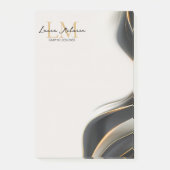 Elegant Luxe Aesthetics Monogram Black Veil  Post-it Klebezettel (Vorderseite)