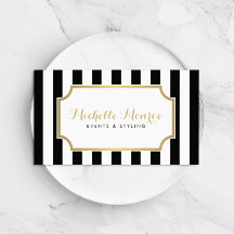 Elegant Luxe Bold Black and White Stripes