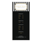 Elegant Luxe Bold Black and White Stripes Werbekarte (Vorne)