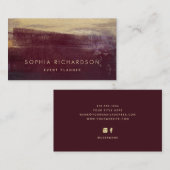 Elegant Luxe Dark Lila und Gold Visitenkarte (Vorne/Hinten)