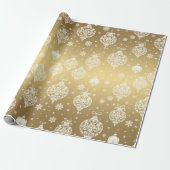 Elegant Luxe Gold Weißes Weihnachtsgeschenk Geschenkpapier (Ungerollt)
