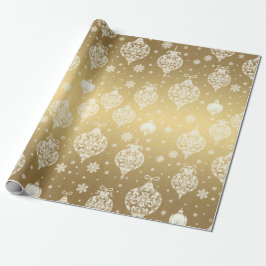 Elegant Luxe Gold Weißes Weihnachtsgeschenk Geschenkpapier