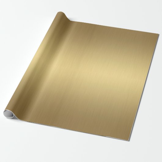Elegant Luxe Metallic Gold Geschenkpapier (Ungerollt)
