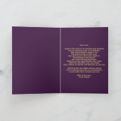 Elegant luxuriös Lila und Gold 21. Geburtstag Karte (Innenseite)