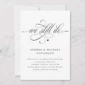 Elegant Luxury Calligraphy Wedding Vow Renewal Einladung (Vorderseite)