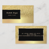 Elegant Luxury Chic Gold Glitzer Bokeh Ombre Visitenkarte (Vorne/Hinten)