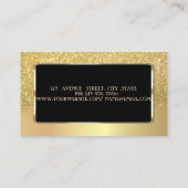 Elegant Luxury Chic Gold Glitzer Bokeh Ombre Visitenkarte (Rückseite)