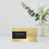 Elegant Luxury Chic Gold Glitzer Bokeh Ombre Visitenkarte (Stehend Vorderseite)