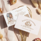 Elegant Luxury Cupcake Bakery Cake Designer Photo Visitenkarte