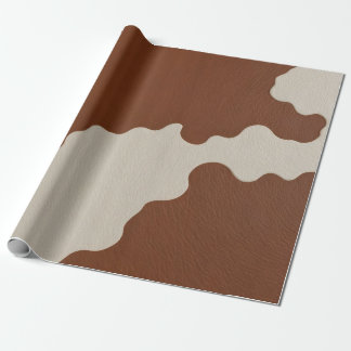Elegant Luxury Faux Cow Leather Popular Collection Geschenkpapier