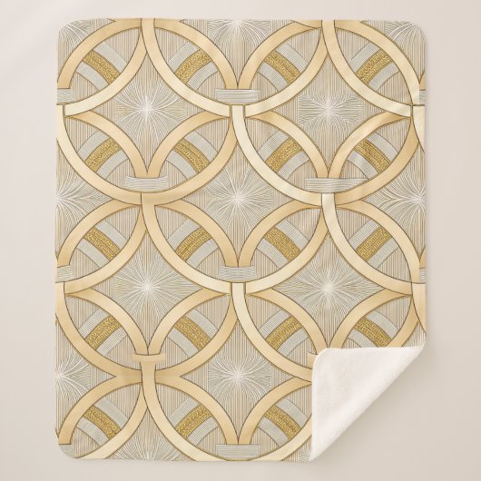 Elegant Luxury Geometric  Sherpadecke (Vorderseite)