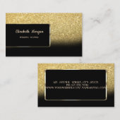 Elegant Luxury Gold Glitzer Bokeh Ombre Visitenkarte (Vorne/Hinten)