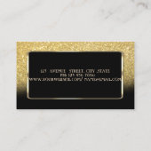 Elegant Luxury Gold Glitzer Bokeh Ombre Visitenkarte (Rückseite)
