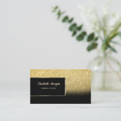 Elegant Luxury Gold Glitzer Bokeh Ombre Visitenkarte (Stehend Vorderseite)