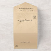 Elegant Luxury Gold Marbled Wedding All In One Einladung (Außenbereich)