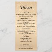 Elegant Luxury Gold Marbled Wedding Menu Menükarte (Vorderseite)