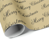 Elegant Luxury Gold Script Frohe Weihnachten Geschenkpapier (Rolleneckpunkt)