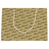 Elegant Luxury Gold Script Frohe Weihnachten Große Geschenktüte (Vorderseite)