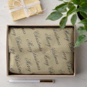 Elegant Luxury Gold Script Frohe Weihnachten Seidenpapier (Geschenk)