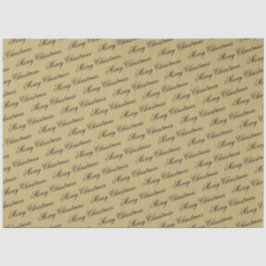 Elegant Luxury Gold Script Frohe Weihnachten Seidenpapier