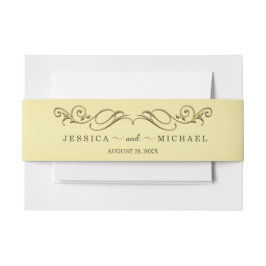 Elegant Luxury Gold Verzierte Hochzeit Einladungsbanderole