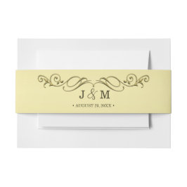 Elegant Luxury Gold Verzierte Hochzeit Einladungsbanderole