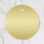 Elegant Luxury Gold Verzierte Hochzeit Geschenkanhänger (Rückseite)