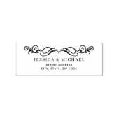 Elegant Luxury Gold Verzierte Hochzeit Gummistempel (Prägung)