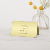 Elegant Luxury Gold Verzierte Hochzeit Platzkarte (Rückseite)