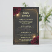 Elegant Luxury Goth Glam Wedding Begleitkarte (Stehend Vorderseite)