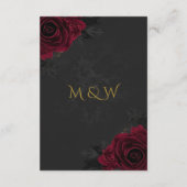 Elegant Luxury Goth Glam Wedding Begleitkarte (Rückseite)