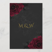 Elegant Luxury Goth Glam Wedding Menükarte (Rückseite)