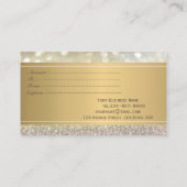 Elegant Luxury Lotus Gold Glitzer Bokeh Confetti Rabattkarte (Rückseite)