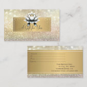 Elegant Luxury Lotus Gold Glitzer Bokeh Confetti Rabattkarte (Vorne/Hinten)