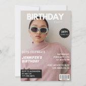 Elegant Luxury Magazine Foto 38. Geburtstag Einladung (Vorderseite)