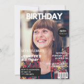 Elegant Luxury Magazine Foto 58. Geburtstag Einladung (Vorderseite)