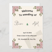 Elegant Luxury Minimal Wedding Invitation Einladung (Vorne/Hinten)