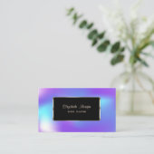 Elegant Luxury Modern Ombre Holographic Visitenkarte (Stehend Vorderseite)