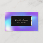 Elegant Luxury Modern Ombre Holographic Visitenkarte (Vorderseite)