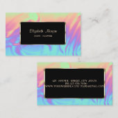 Elegant Luxury Modern Ombre Holographic Visitenkarte (Vorne/Hinten)