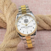 Elegant Luxury  Monogram Letters Couple's Names Armbanduhr