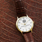 Elegant Luxury  Monogram Letters Couple's Names Armbanduhr