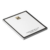 Elegant Luxury Monogram Notizblock (angewinkelt)