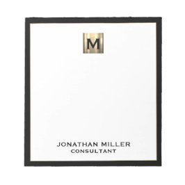 Elegant Luxury Monogram Notizblock